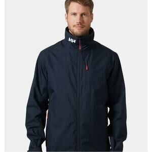 Helly Hansen Jacket Mens M Crew 2.0 Midlayer Black Fleece Lined Sailing Marine